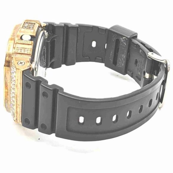 Casio Custom Gold Plated Crystal  DW-5600E G-SHOCK - Picture 5 of 12